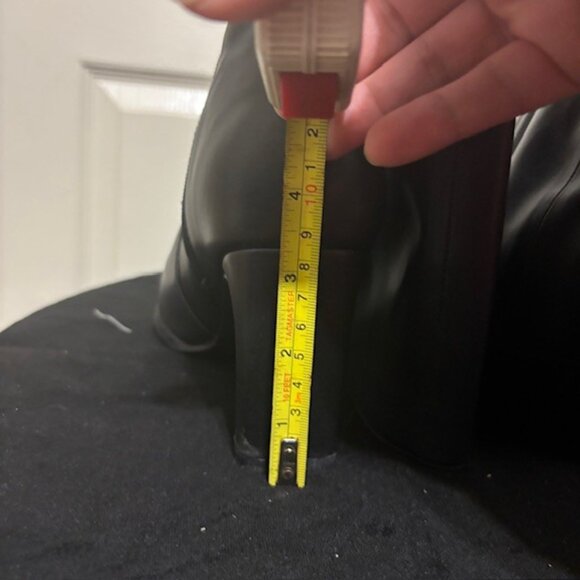 Coutgo Womens Black Square Toe Knee High Boots SZ 7 - Picture 3 of 6